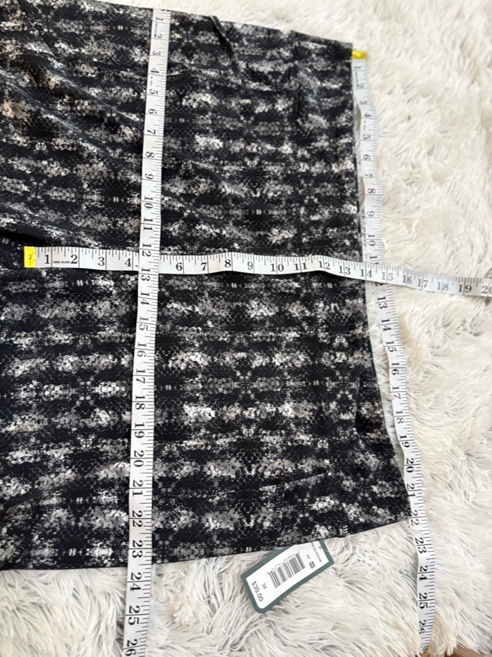MTA Sport 3X Black White & Gray Printed Bike Shorts Athletic Stretch Pockets - Picture 9 of 10